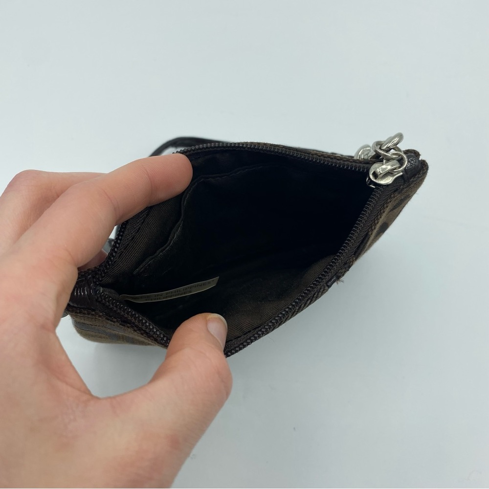 Coach Brown Wristlet Purse Clutch Wallet Bag - Picture 6 of 9